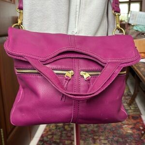 Fossil  Shoulder/ Crossbody bag Gen leather   Gorgeous raspberry  fold over flap